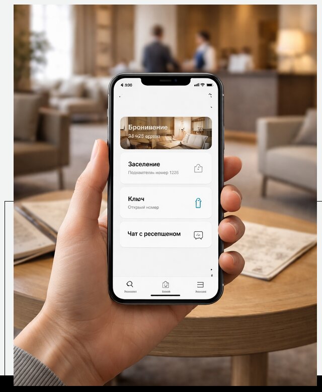 Мобильное приложение для гостей отеля в Карпинске, управление сервисом